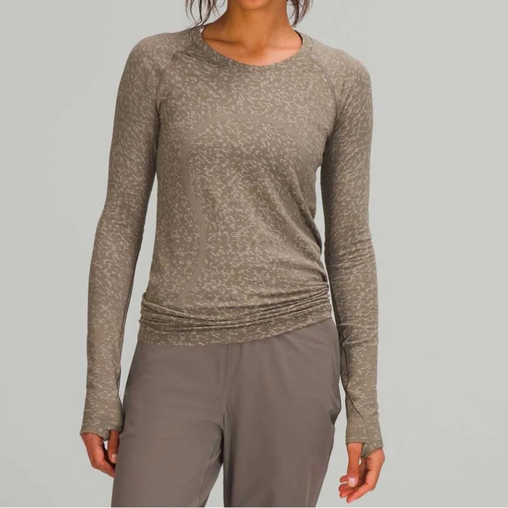 Lululemon Swiftly Tech LS Shirt 2.0 Distorted Static Rover White Opal - 4